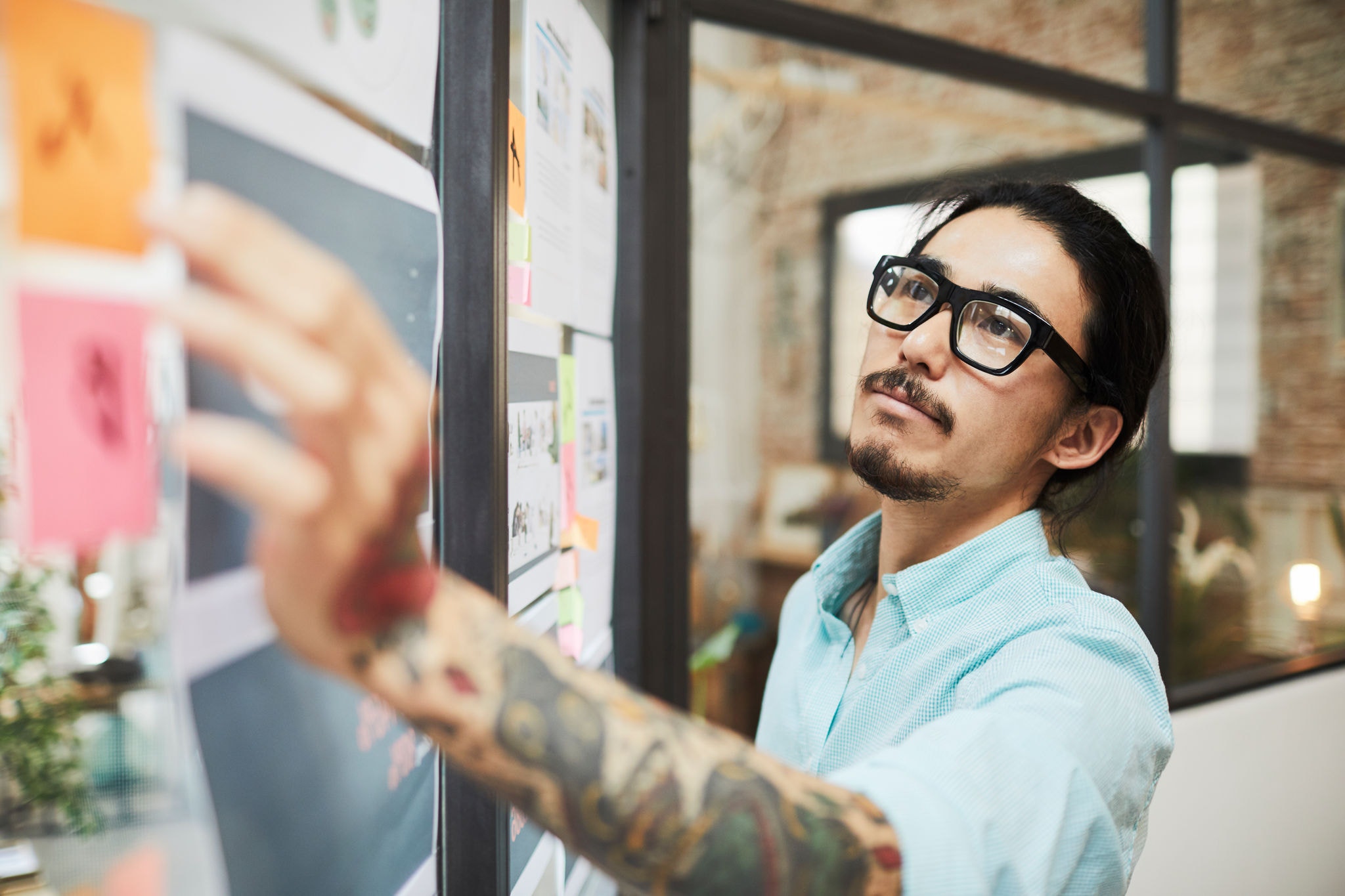 A man working in office